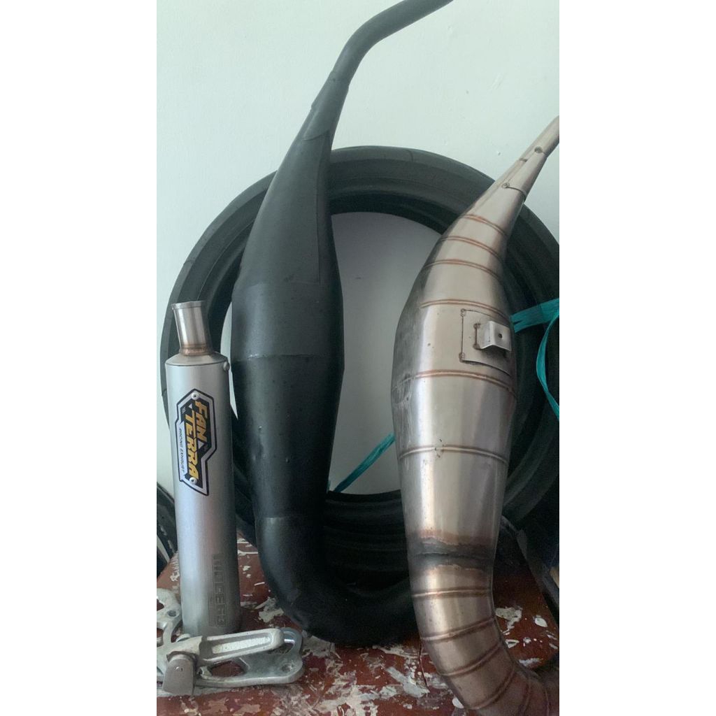 Velg cbr old bahan buat ninja + ban ircknalpot fantera + chamber kobra 2Footstep ninja r rr ss kobra