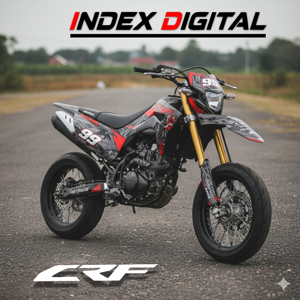 Sticker decal crf 150 l full body desain minimalis aksesoris honda  Fullbody Dekal CRF 150 L Trail S