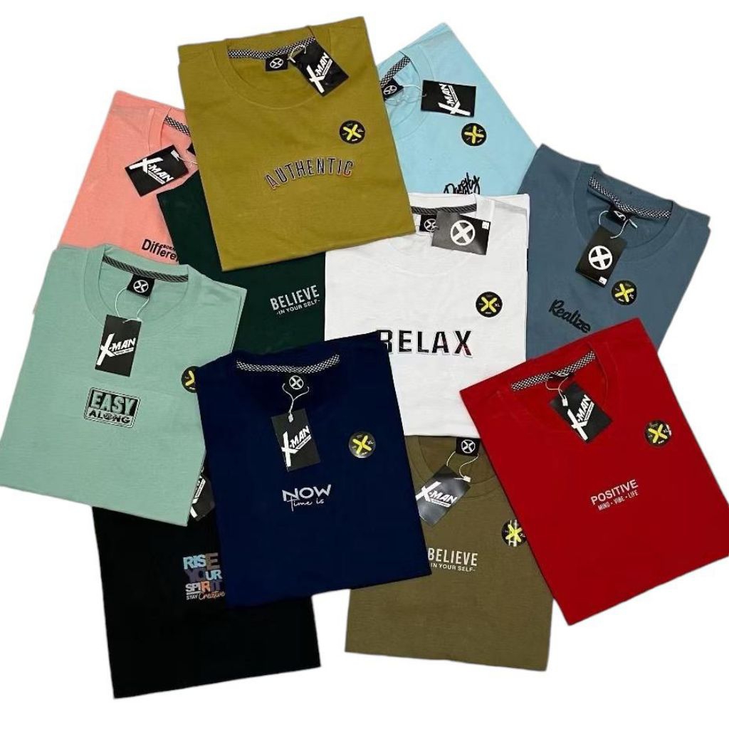 Promo Paket 4pcs 100 Ribu Kaos Distro Motif Simple Cowok Cewek Terbaru Size M L XL XXL XXXL/Kaos Dis