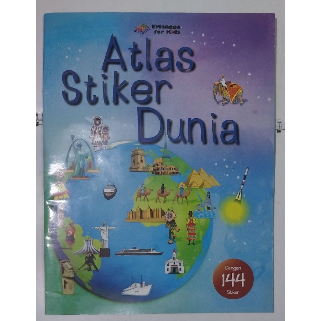 Buku Pengetahuan untuk anak - Atlas Stiker Dunia