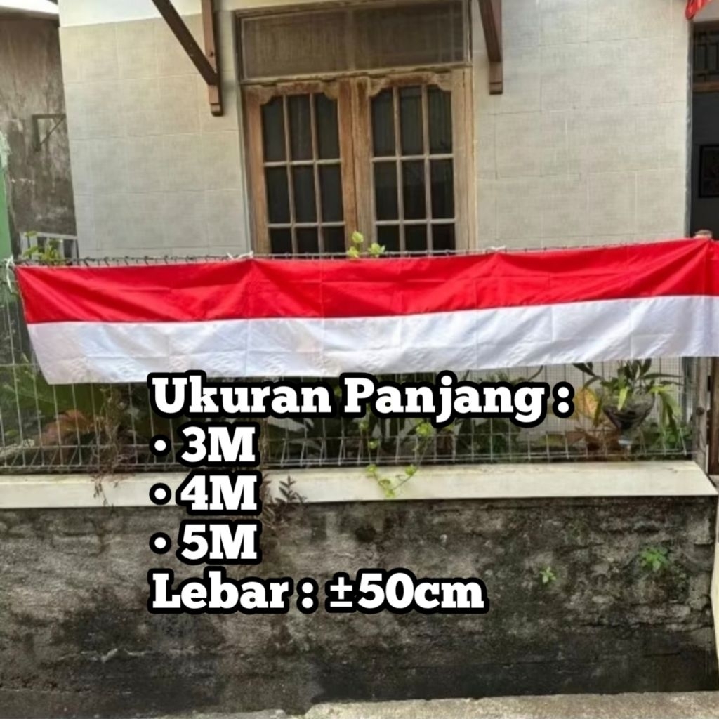 Bendera Resplang Merah Putih / Bendera Lespang Merah Putih / Bendera Risplang Merah Putih Panjang / 