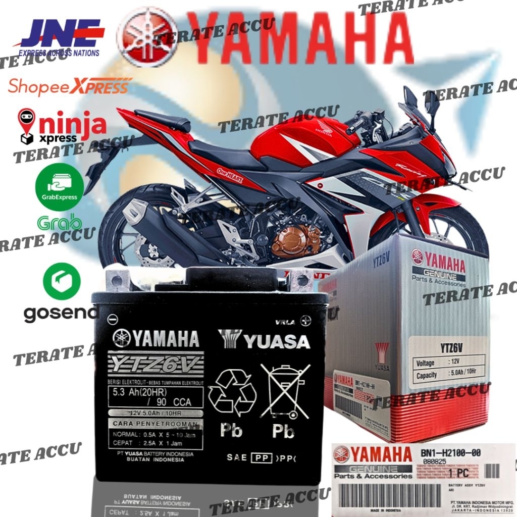 Aki Motor Yamaha Yuasa Original YTZ6V CBR 150, CB 150 R, Sonic 150R