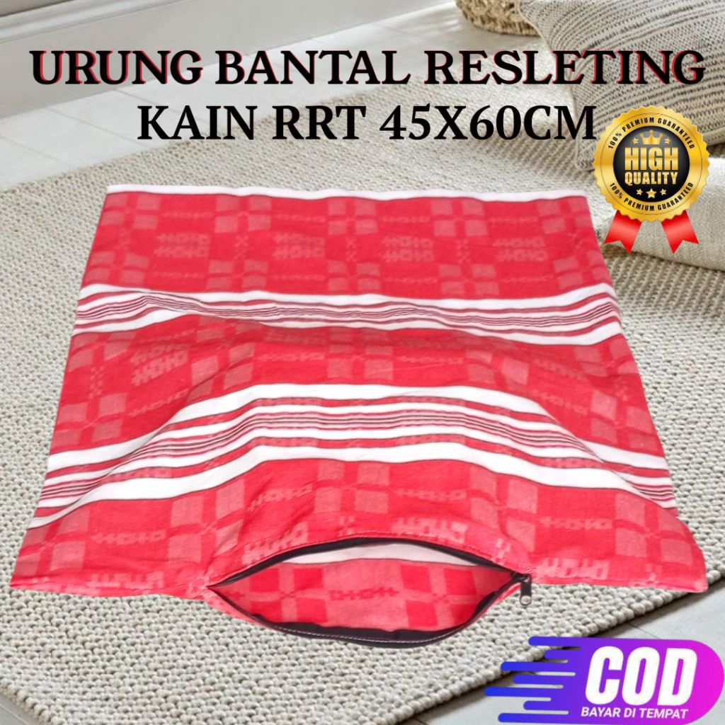 Sarung bantal kapuk resleting kain RRT cap RATU MAS