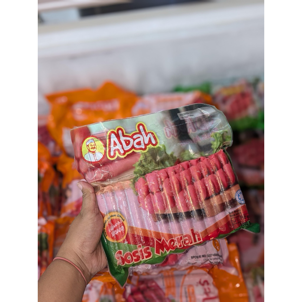 Sosis merah abah 750gr isi 33pcs