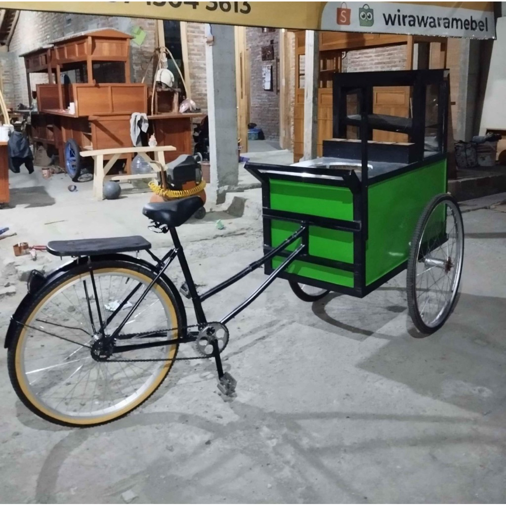 Gerobak cilok sepeda gerobak sepeda bakso