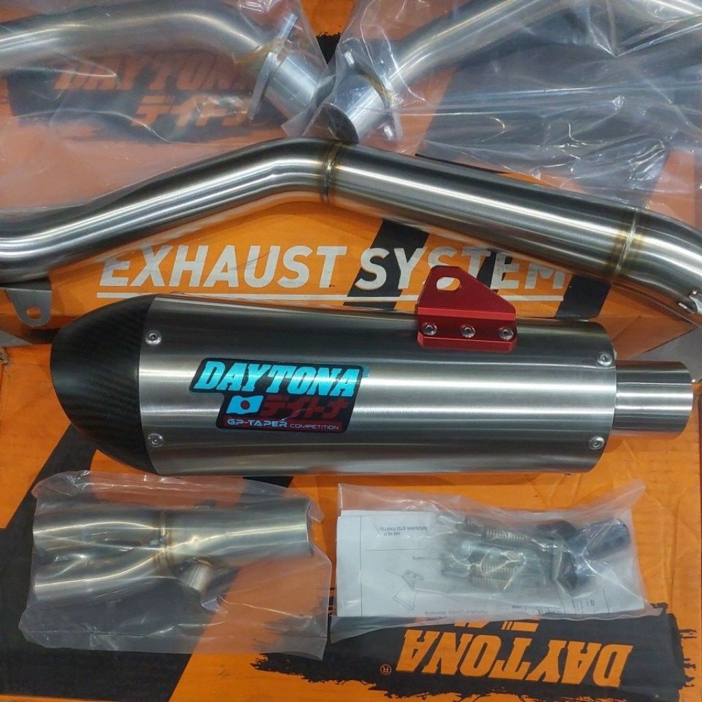 Daytona Knalpot Fullsystem CBR 250cc GP Taper Slash Muffler DB Killer Original
