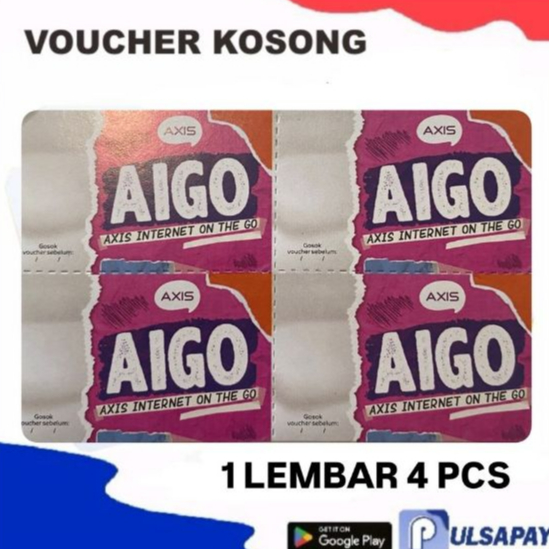 Voucher Kosong AXIS - Voucher Blank AXIS - Voucher Kuota