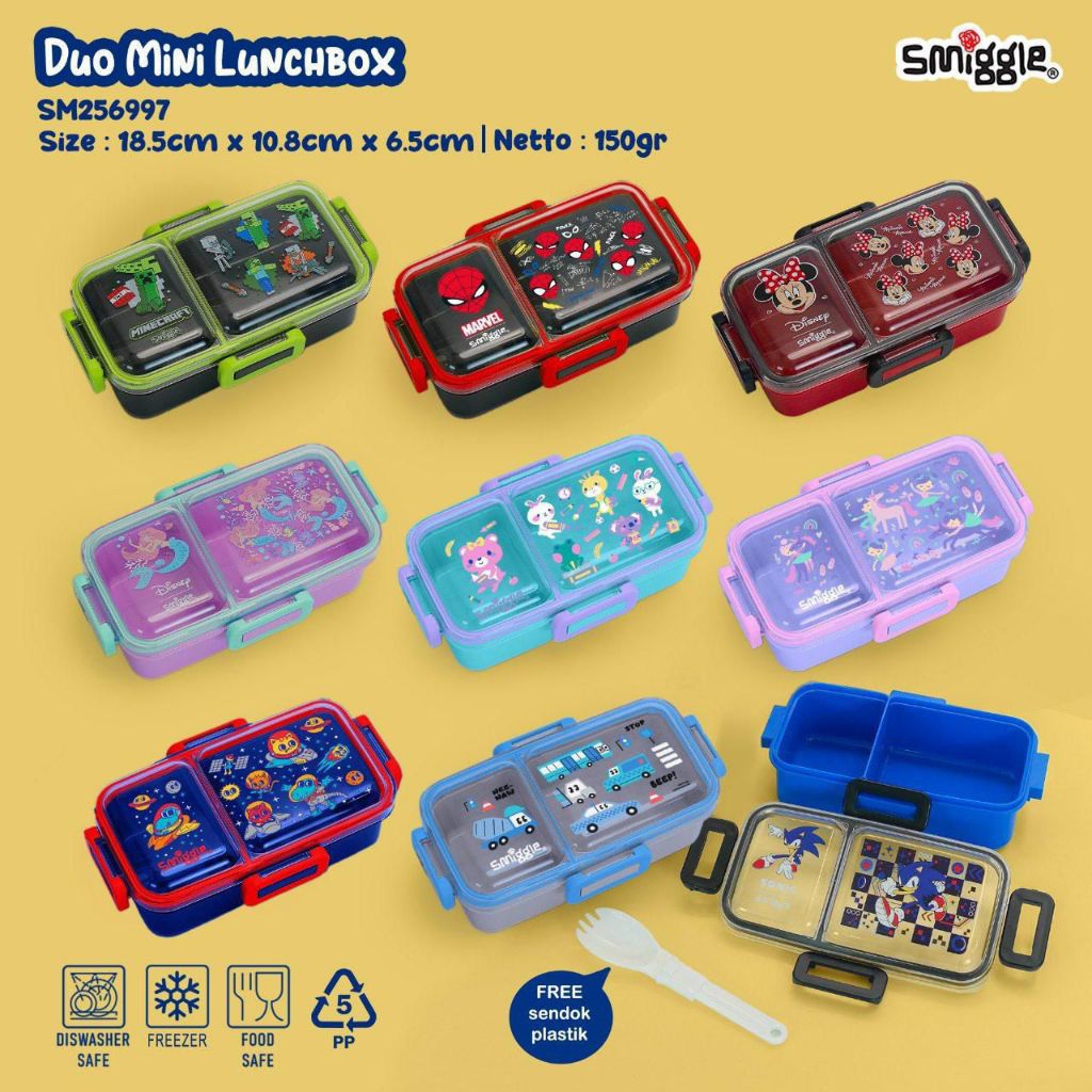 [ LUNCHBOX DUO MINI 2 SEKAT ] By SMIGEL tempat makan anak  lunchbox makan anak  tempat bekal anak  t