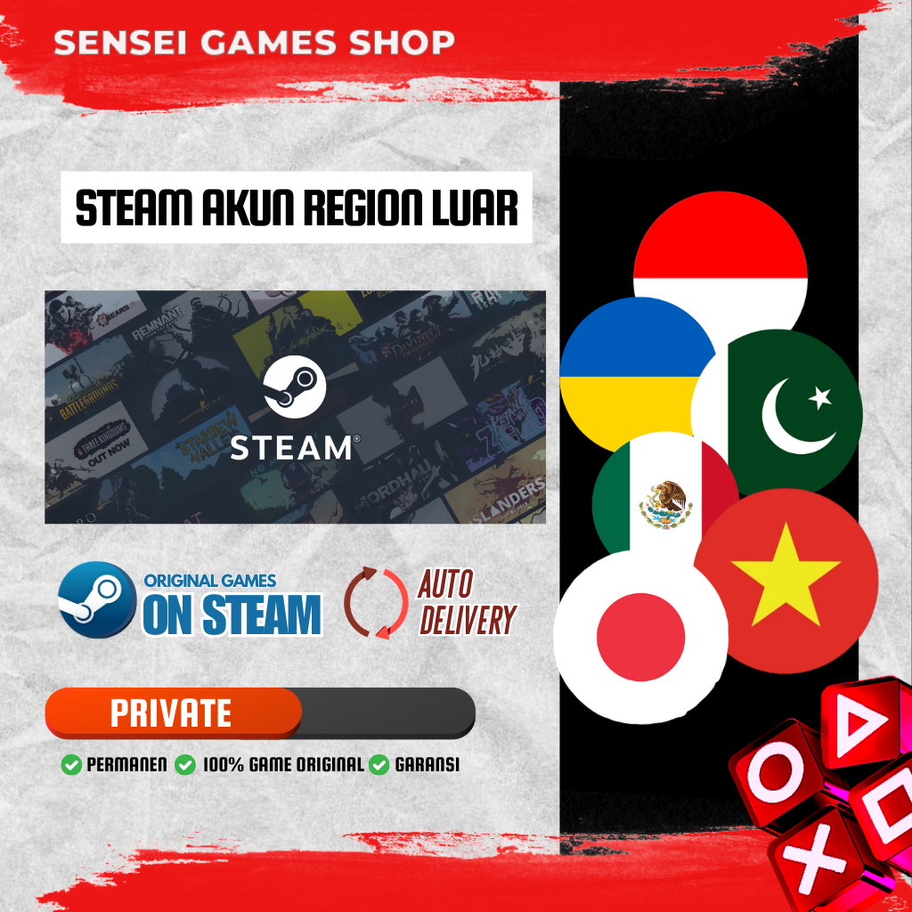 AKUN/ACCOUNT STEAM REGION LUAR PC/COMPUTER