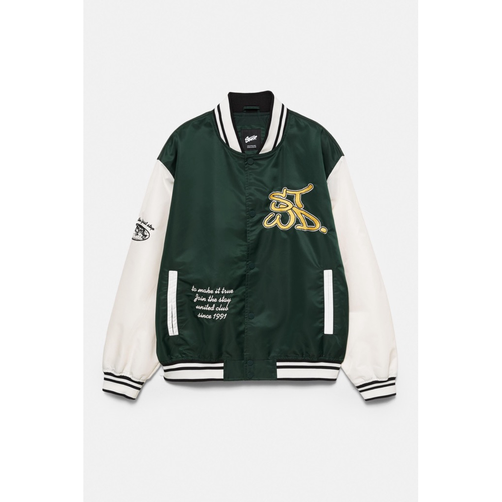 Pull&Bear STWD Varsity patch jacket New Original