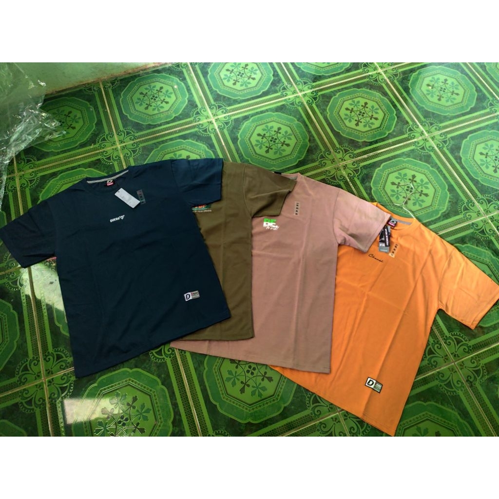 Kaos Gold cows katun pendek Basic polos