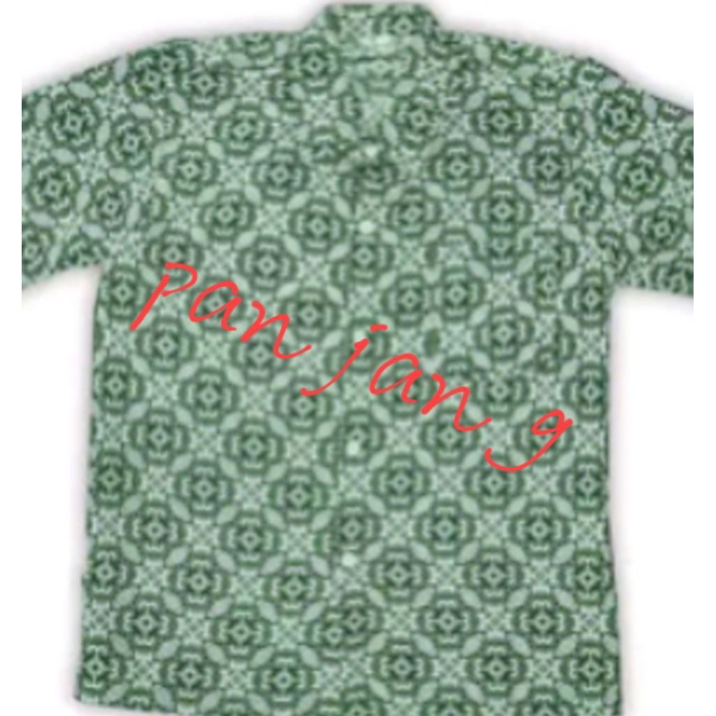 Seragam batik sekolah/seragam sekolah/kemeja seragam sekolah SD/motif bunga Nusa/motif nusa hijau se
