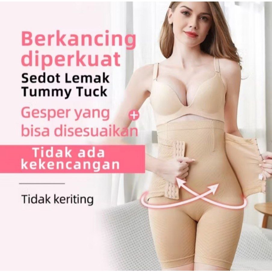 Hight Waist Korset Pelangsing Perut Buncit Celana Korset Wanita Jumbo