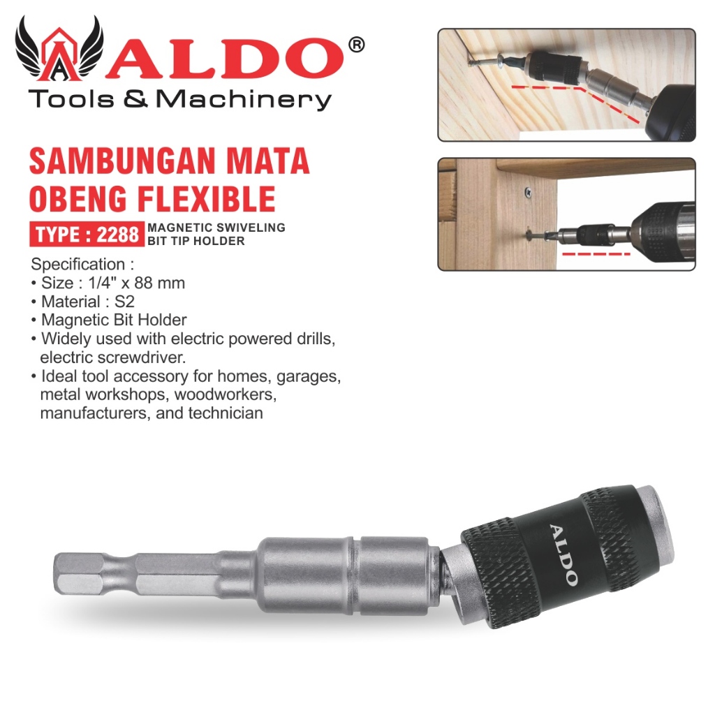 SAMBUNGAN MATA OBENG FLEXIBLE  1/4" x 88 MM  2288 / SAMBUNGAN FLEKSIBEL MATA BOR ADAPTER EXTENSION /