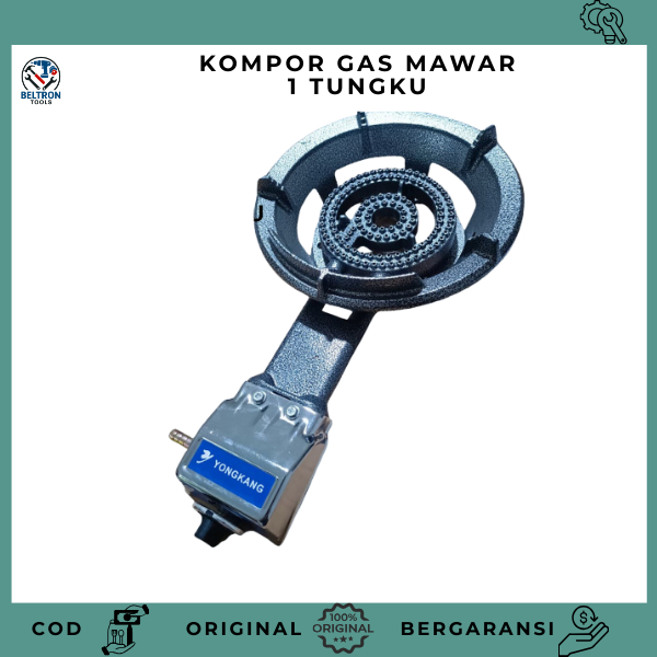 YONGKANG Kompor Gas Mawar 1 Tungku Tahan Lama Anti Bocor BISA COD
