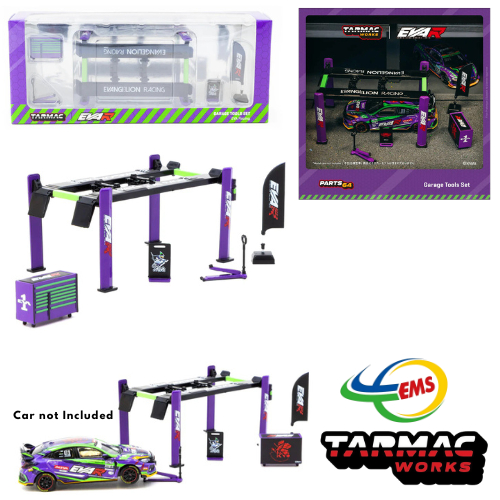 T64A-TL001-EVA - Tarmac Works 1/64 Garage tools set EVA Racing