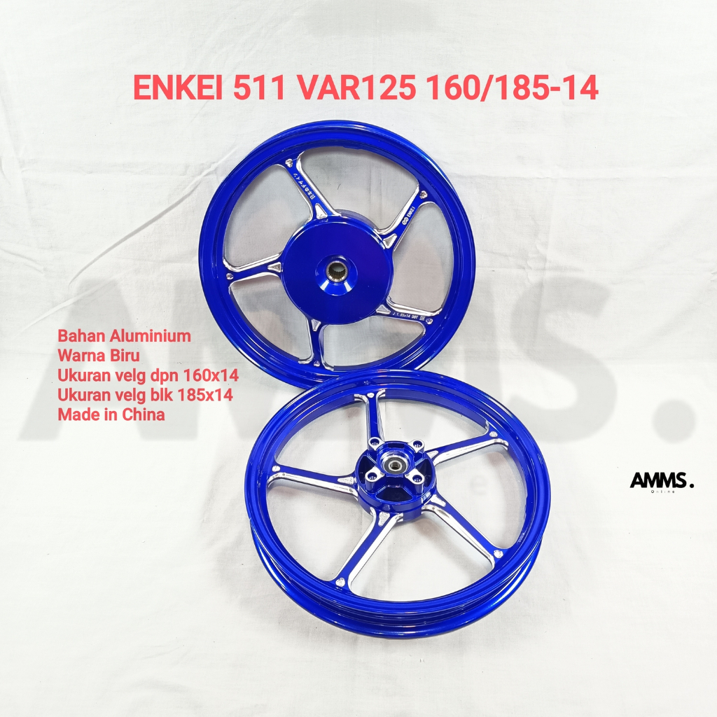 VELG ENKEI 511 VARIO125 UK.160/185 RING 14 WARNA BIRU, HITAM, MERAH, UNGU