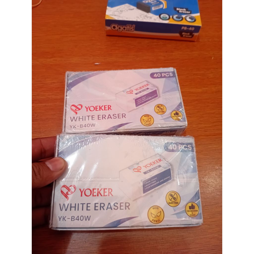 Penghapus Yoeker Warna Putih isi 40 pcs