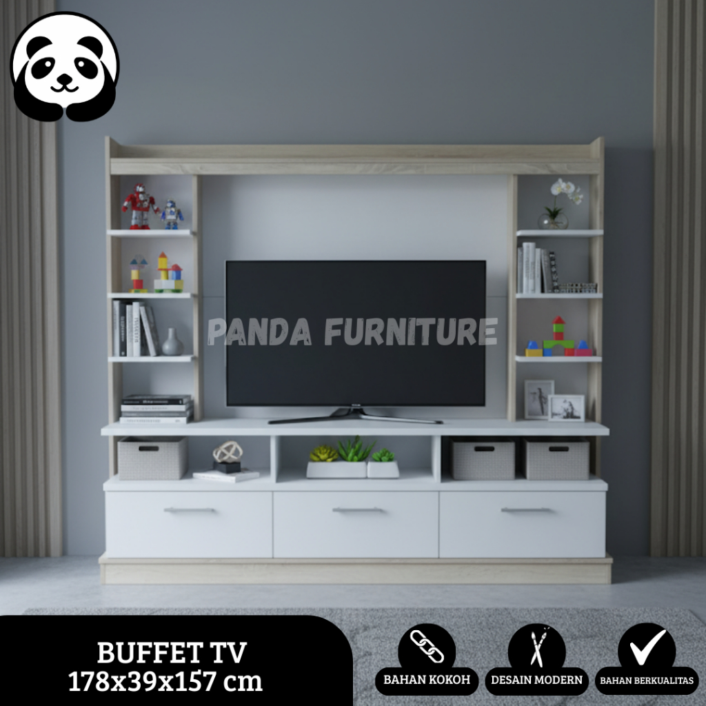 PROMO BUFFET TV MODERN BERKUALITAS / LEMARI RAK TV / MEJA RAK TV AESTHETIC