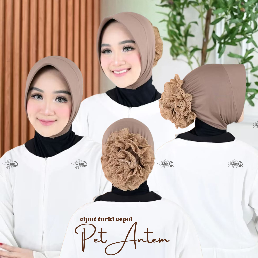 Defa ciput inner turki pet topi marsya antem anti tembem cepol burkat jumbo premium pet anti letoy