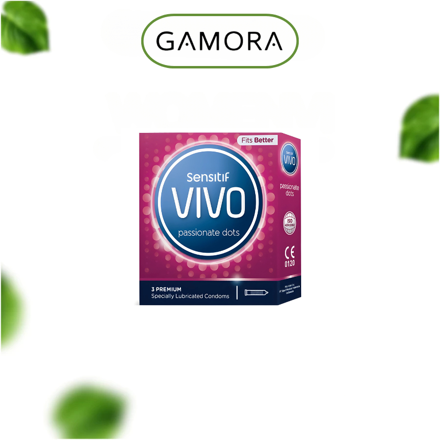 Kondom Vivo Passionate Dots isi 3 Pcs - Kondom Bergerigi Terbaik Privasi Aman
