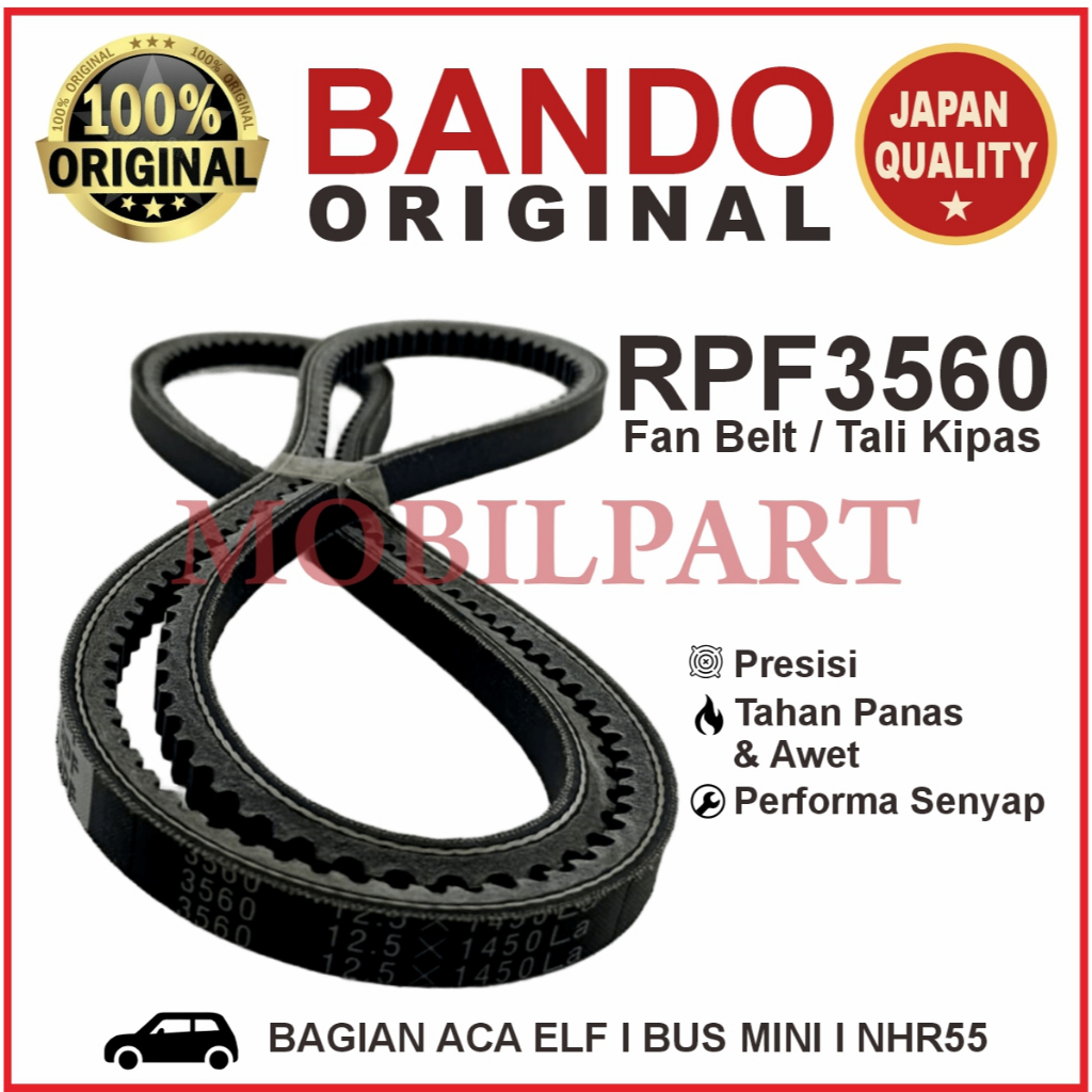 Fan Belt Tali Kipas RPF3560 Bando - Elf Busmini NHR55 Bagian AC