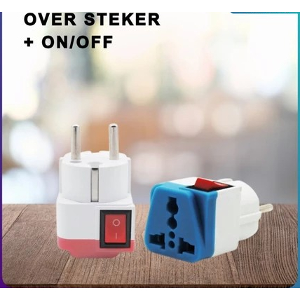 Over Steker Saklar on off / Colokan Kaki 3 Serbaguna + Saklar On/Off