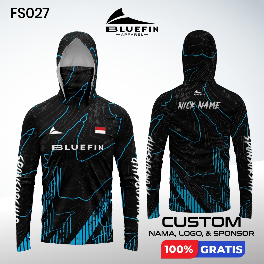 Jersey Mancing Custom Motif Hitam kombinasi Custom Satuan Dryfit Milano