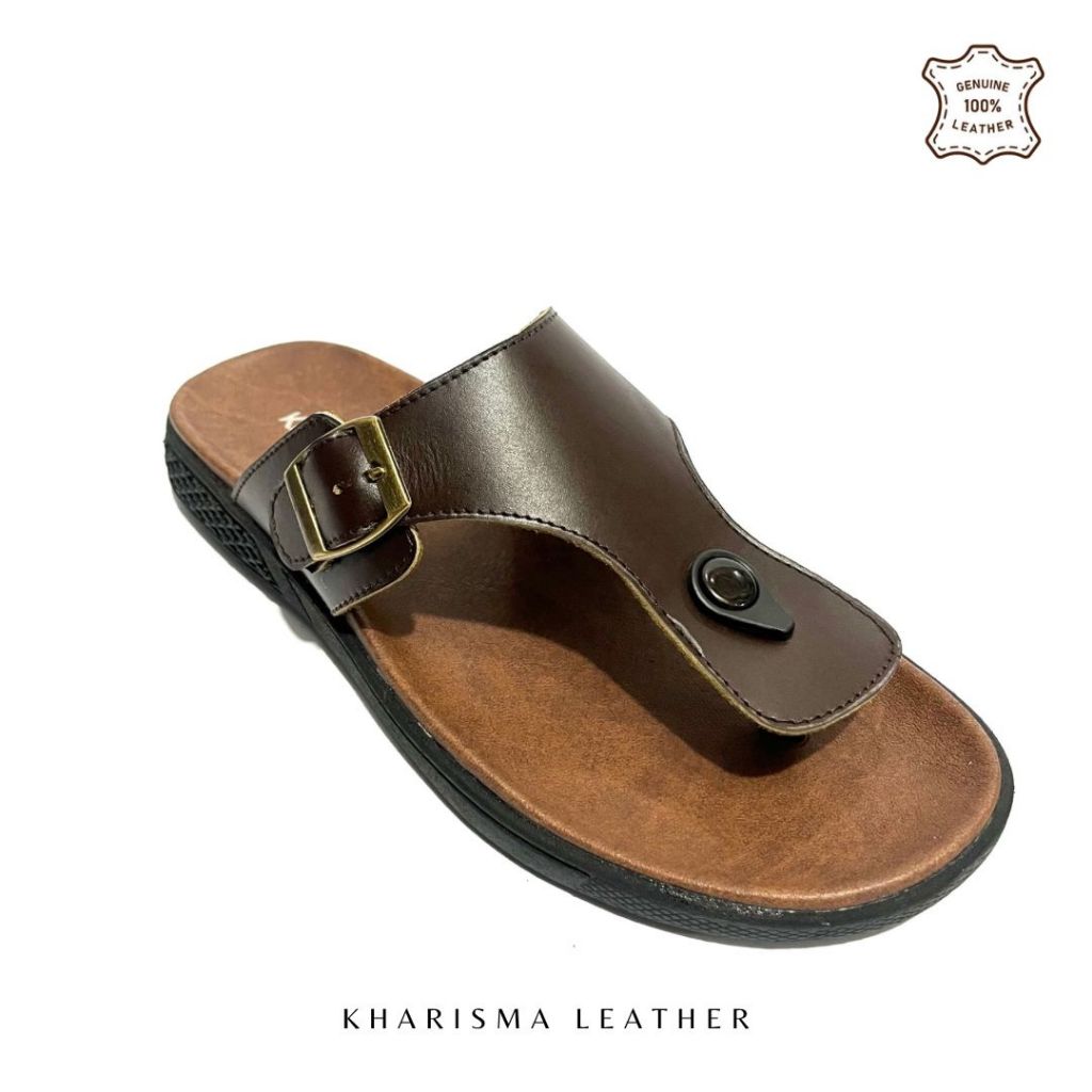 Sandal Kulit Pria - Sandal Kulit Garut Model Capit Gesper