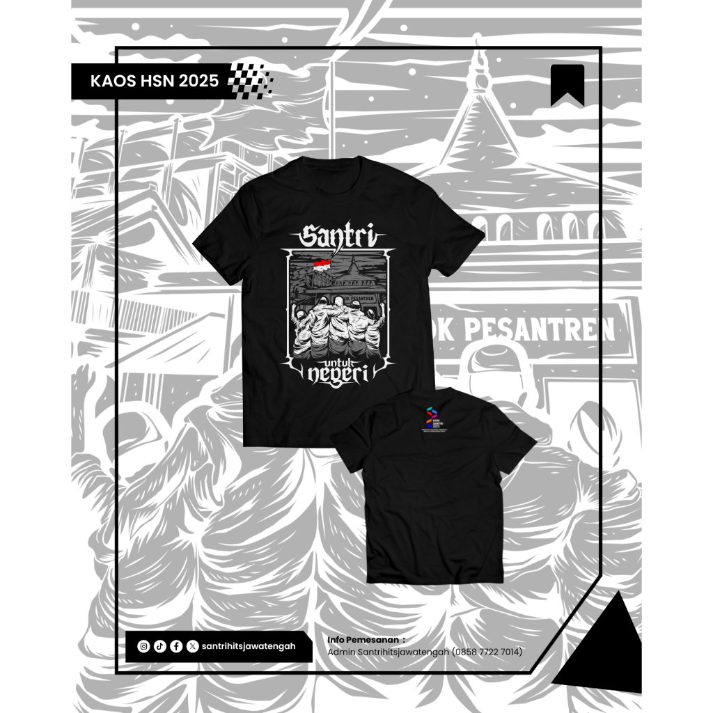 Kaos Hari Santri 2025 || Kaos Hari Santri Desain 6