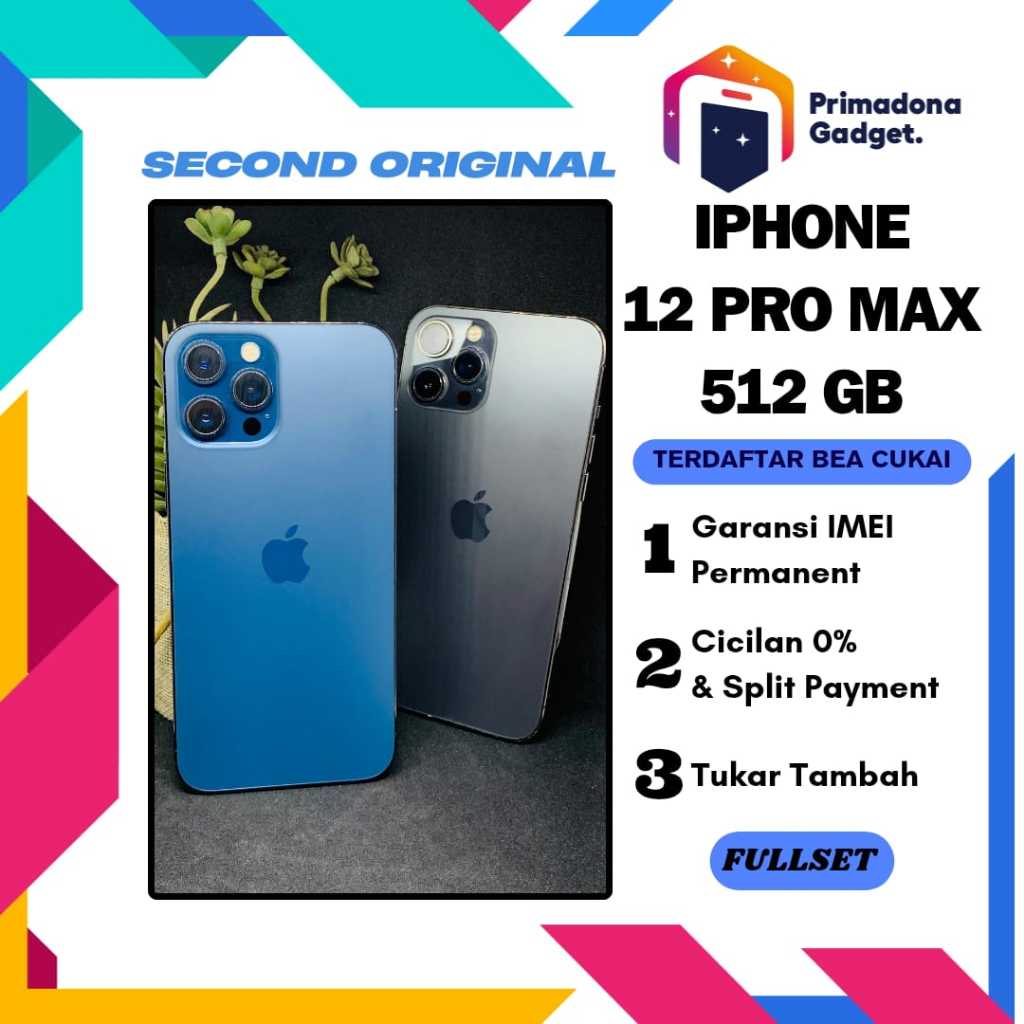 iPhone 12 Pro Max 512GB - Fullset OEM - 512 GB - Second Terdaftar - COD Surabaya