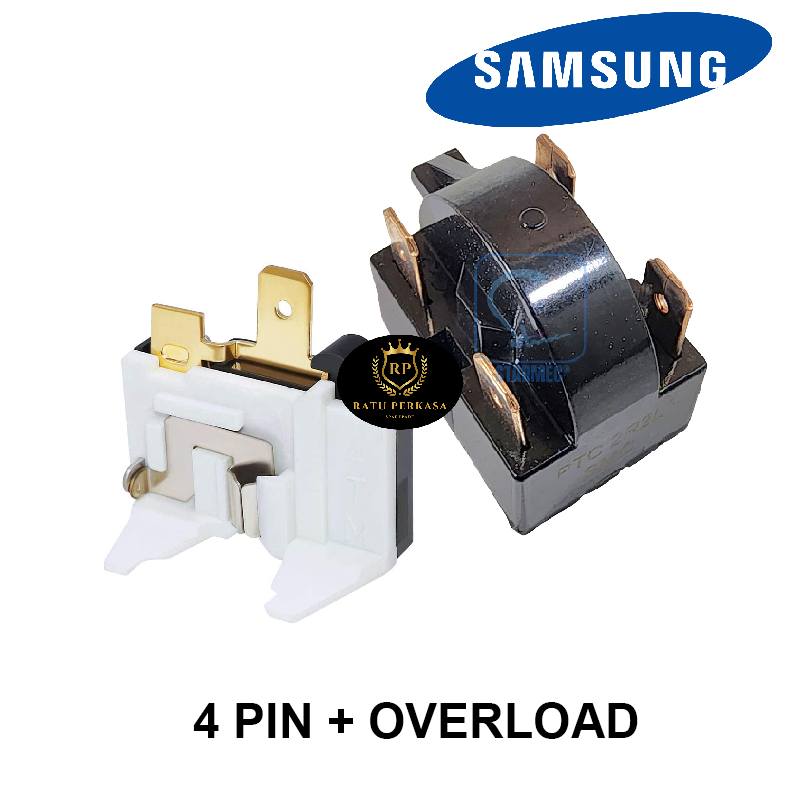 Relay 4 Pin + Ptc Overload Kulkas 1 pintu / 2 pintu Samsung