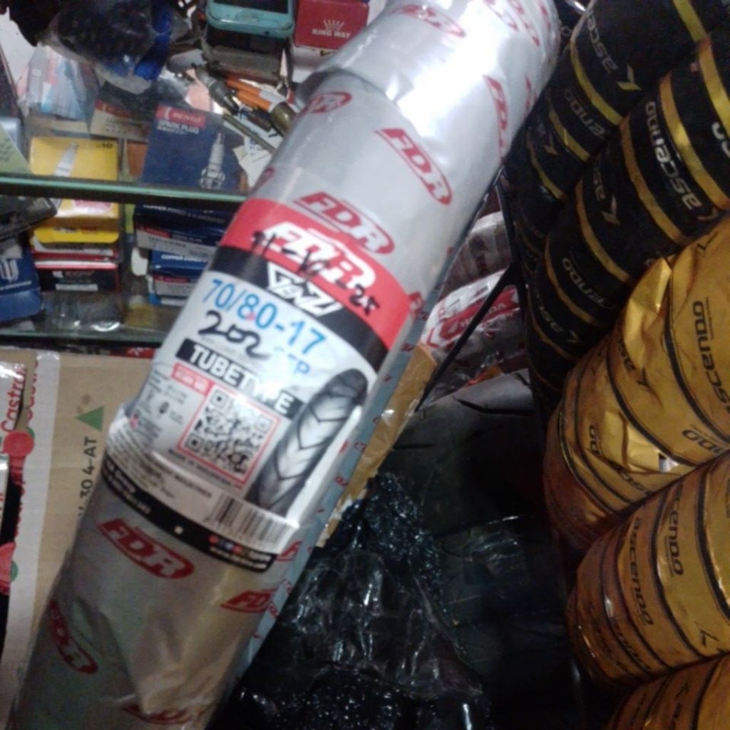 ban luar motor bebek fdr 70/80-17 ring velq 17 depan/belakang