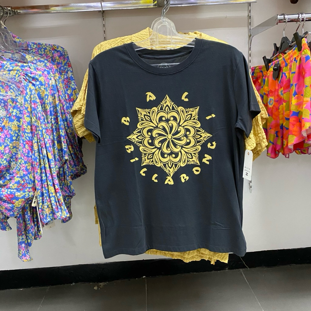 Kaos Billabong Wanita Mandala Bali Tee Washed Black Original
