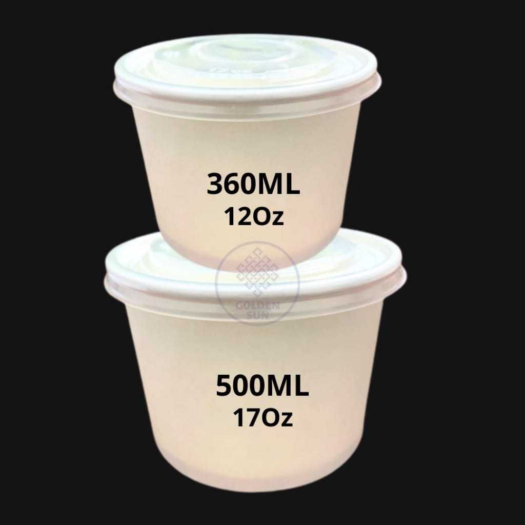 Paper Bowl Mangkuk Kertas Nasi / Paper Bowl Putih / Paper Bowl Praktis