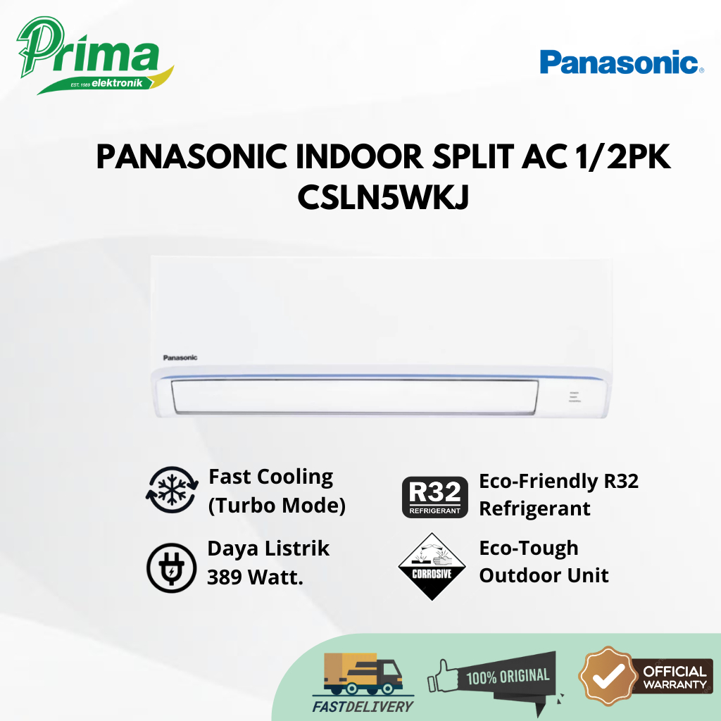 PANASONIC INDOOR SPLIT AC 1/2PK CSLN5WKJ NEW
