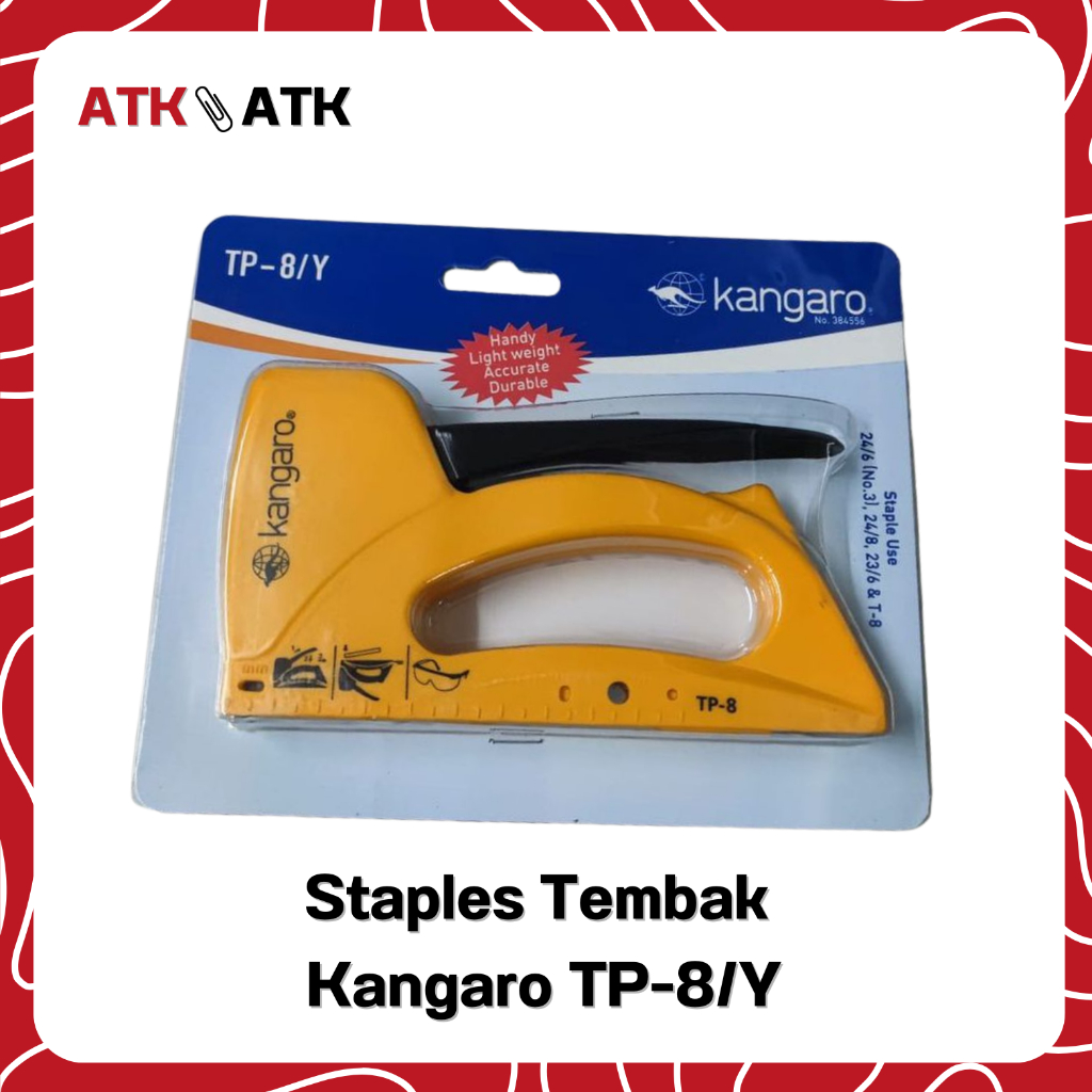 [PCS] GUN TACKER/STAPLES TEMBAK KANGARO TP-8/Y PER PCS