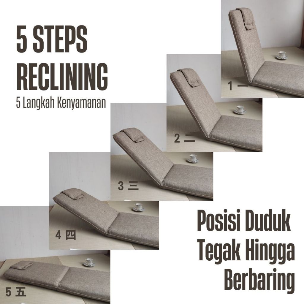 Reclining Kursi Lesehan Lazy Sofa Kursi Lantai Floor Chair Malas Santai