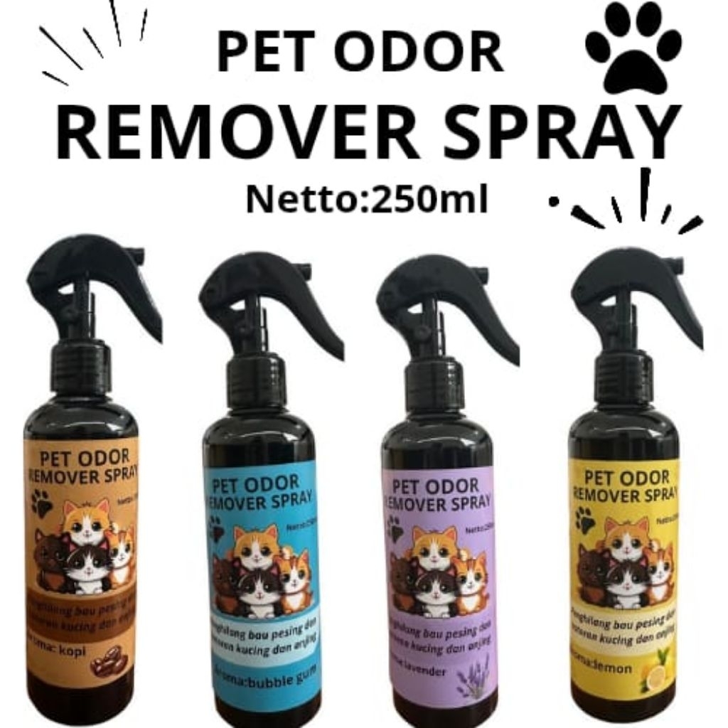 rz pet odor remover penghilang bau pesing dan kotor kucong netto:250ml