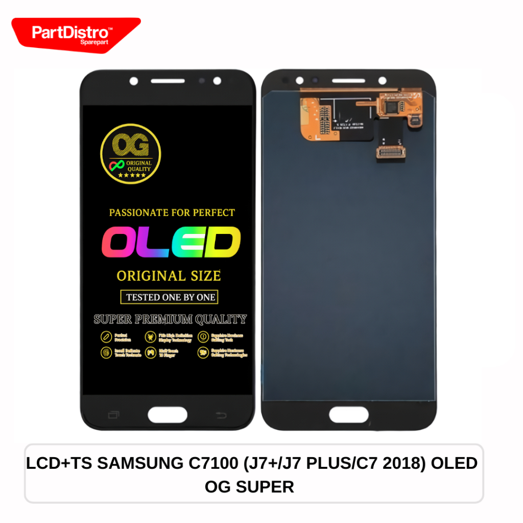 LCD+TS SAMSUNG C7100 (J7+/J7 PLUS/C7 2018) BLACK OLED OG SUPER