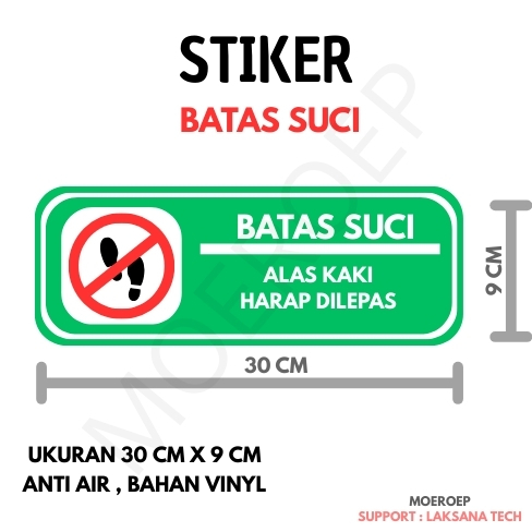 STIKER BATAS SUCI ANTI AIR BAHAN VINYL