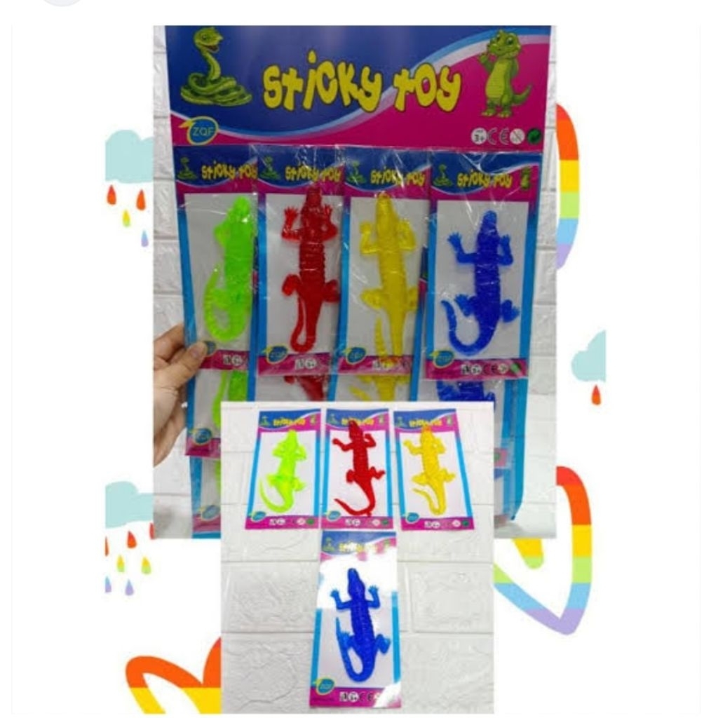 Mainan Sticky Toy Cicak Dan Buaya Lengket - Sticky Toys Animals