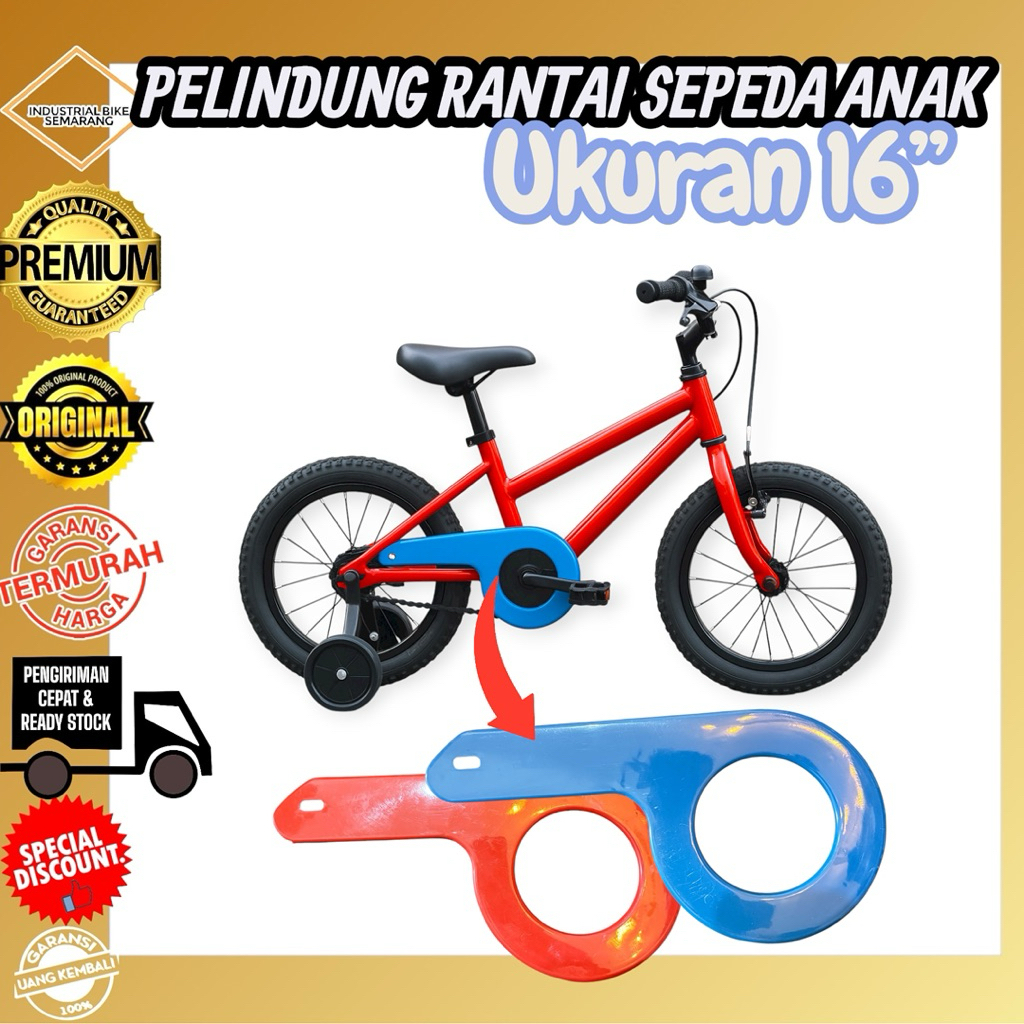 ( UKURAN SEPEDA 16 ) Pelindung Rantai Sepeda Anak Ketengkas Plastik Kartengkas Crank