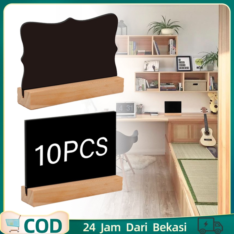 Papan Kapur 10pcs Papan Tulis Kapur Kecil Mini Chalkboard Kapur Papan Tulis