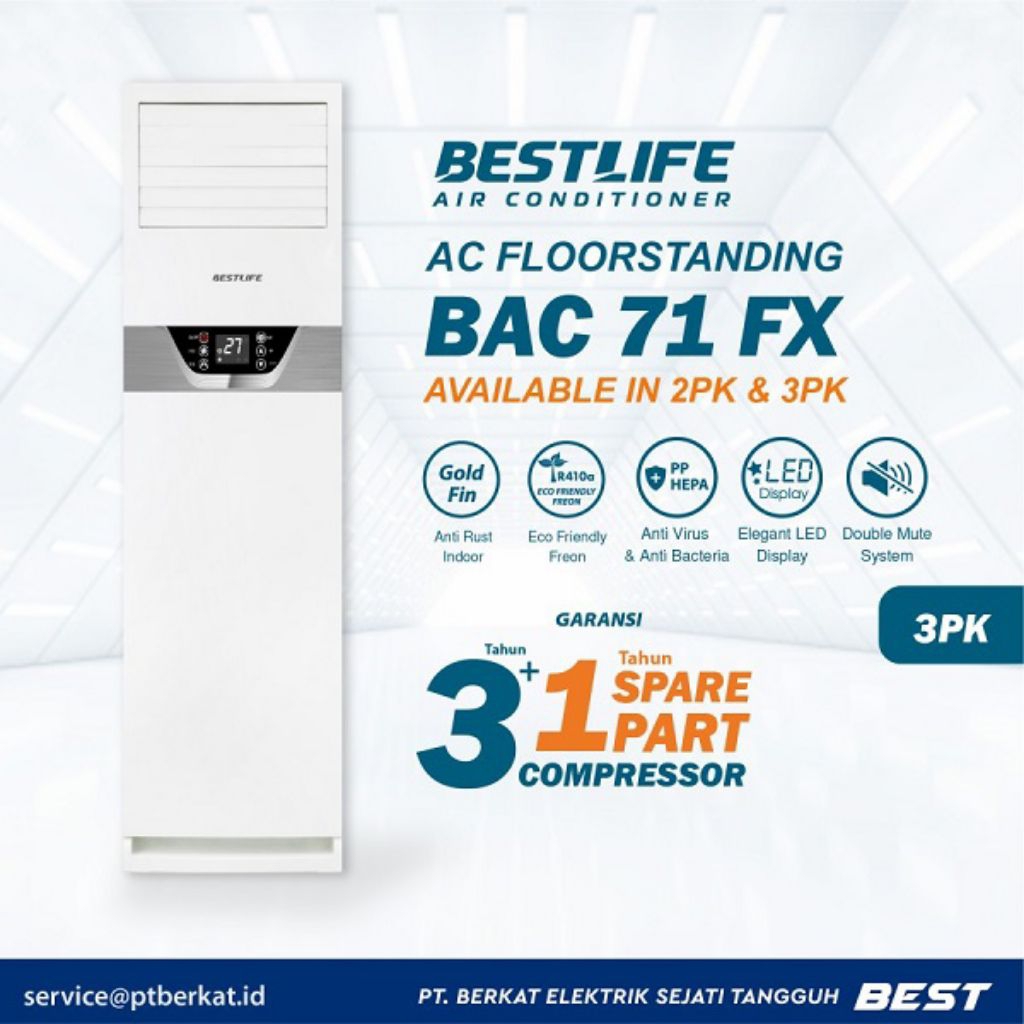 AC FLOOR STANDING BESTLIFE 3PK BAC 71FX AC FLOOR STANDING 3 PK BESTLIFE AC BESTLIFE FLOOR STANDING