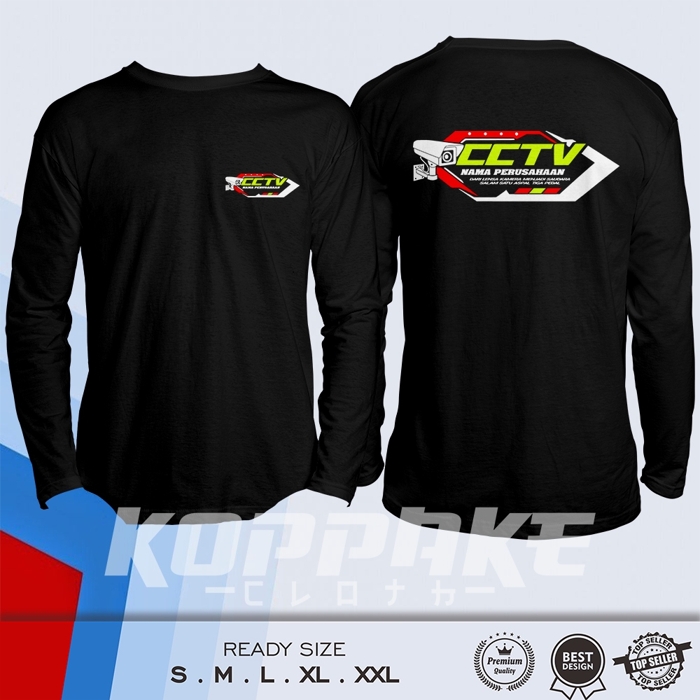 Kaos CCTV Mobil Truk dan lainnya Gratis Nama Perusahaan Lengan Panjang Baju Distro