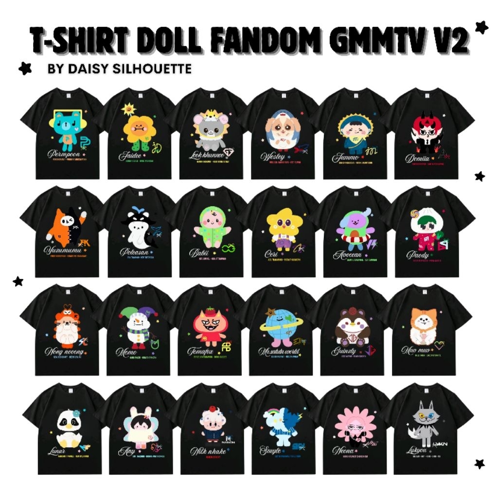 KAOS T-SHIRT DOLL FANDOM GMMTV VERSI 2 | KAOS GMMTV THAILAND | DOLL FANDOM COUPLE | GEMINIFOURTH PON