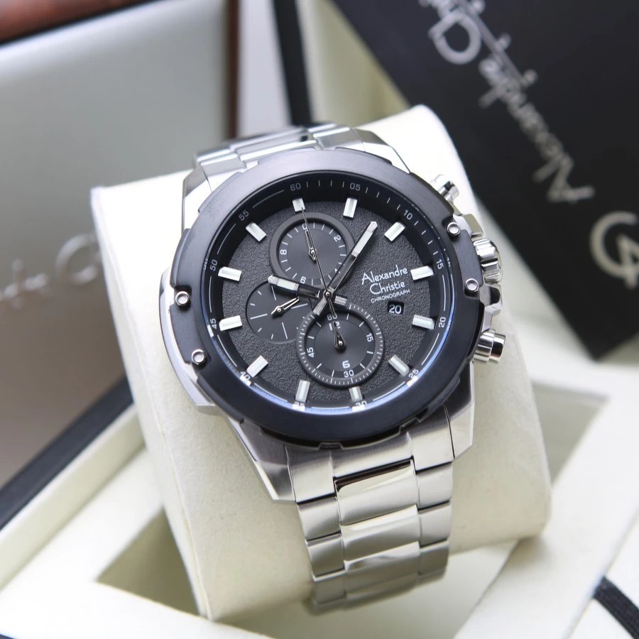 Jam Tangan Pria Alexandre Christie AC6583 / AC 6583 Original – Stainless Steel  Garansi Resmi 1 Tahu