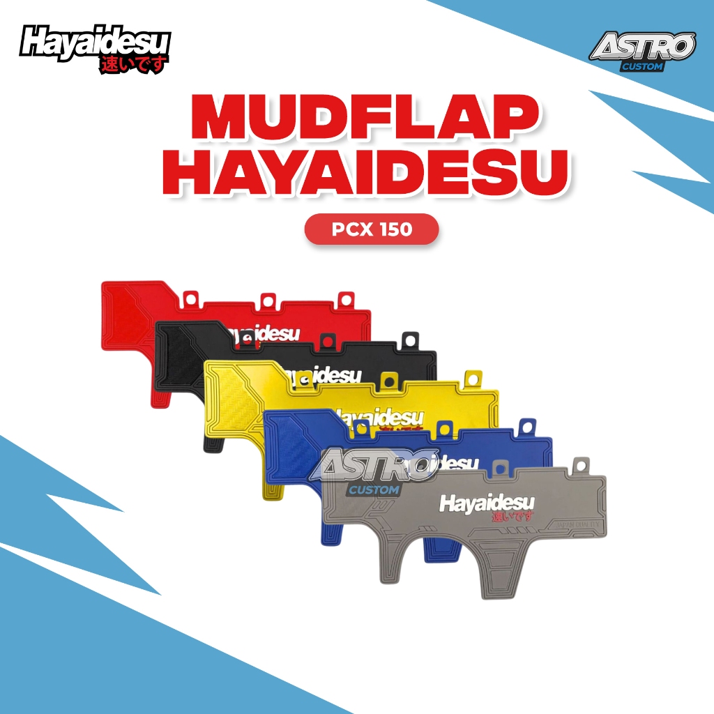 Hayaidesu PCX 150 Lokal Aksesoris Variasi Mudflap Penahan Lumpur PREMIUM Rubber Spakbor Kolong