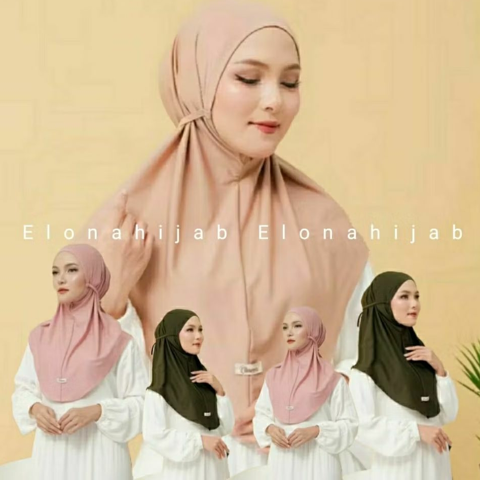 Hijab Instan Bergo Tali Size M Jersey Premium | Jilbab Instan Jersey Tali Belakang | Kerudung Bergo 